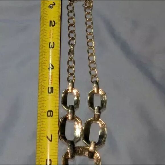 J Lo Elegant Gold and Silver Chain Necklace 17" + 3" Extender - Picture 8 of 10